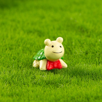 Offre Spéciale : Ornement en résine tortue avec oreilles d'ours et nœud papillon, à dos plat, mignon style dessin animé, pendentif et breloque animale en résine pour la décoration