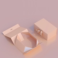 Individuelles Logo Rosa Luxus Magnetische Faltbare Geschenkverpackungsbox Magnetverschluss Karton Schuh- und Kleidungsversandboxen