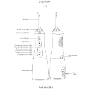 AOW03S Irrigateur buccal sans fil portable de haute qualité pour le nettoyage des dents, étanche - Product Image 5