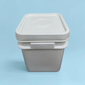 ถังพลาสติกทรงเหลี่ยมมีฝาปิด ขนาด 3.3 แกลลอน/12.5 ลิตร หนา 75 มิล ปากกว้าง บรรจุภัณฑ์พลาสติกแบบสุญญากาศ - Product Image 3