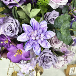 Centrotavola palla fiore grande su misura 70cm palla fiore viola e rosa grande centrotavola decorazione di nozze - Product Image 4