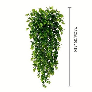 Guirlandes suspendues artificielles en eucalyptus Sunshine Flower Language pour décoration extérieure, verdure, plante en plastique à 45 mailles pour montage mural - Product Image 4