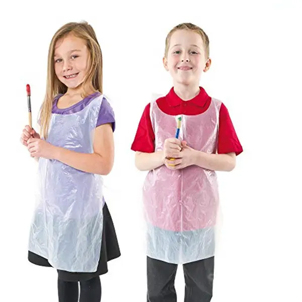 Household Thickened Plastic PE Disposable Apron Children's Painting Adult Waist Waist Waterproof And Oil-proof Kitchen Meal