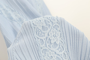 GX8065 <span class=keywords><strong>Robe</strong></span> longue en maille à <span class=keywords><strong>manches</strong></span> <span class=keywords><strong>courtes</strong></span> de haute qualité pour femmes, vêtements d'<span class=keywords><strong>été</strong></span>, boutique, <span class=keywords><strong>robe</strong></span> de soirée sexy, patchwork en dentelle, maxi robes - Product Image 6