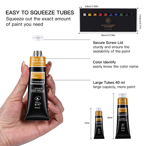 Juego <span class=keywords><strong>de</strong></span> Pinturas al Óleo Rubens <span class=keywords><strong>de</strong></span> 40 ml, 10 Piezas, Color Puro Estándar <span class=keywords><strong>de</strong></span> Grado Artístico, Resistente a la Luz y al Desgaste, Apto para Pintura <span class=keywords><strong>de</strong></span> Paisajes - Product Image 2