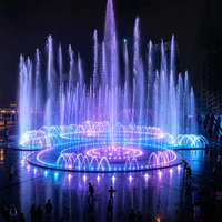 Fontaine musicale dansante pour paysage urbain, fontaine programmable avec éclairage LED RGB, équipement de spectacle aquatique circulaire
