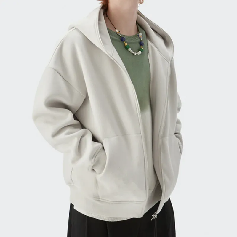 OEM düşük adedi özel Streetwear giyim üreticisi boy hoodie erkekler için zip hoodie erkekler