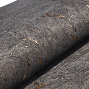 MYWIND — papier peint de luxe en liège, 0.91x5.5M par rouleau, couleur noir-marron et or, rideaux de salle en gros pour décoration de maison - Product Image 1