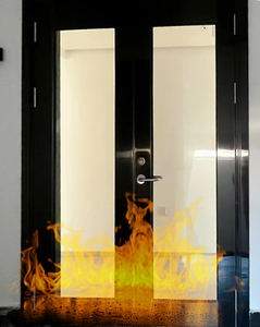 Nueva puerta <span class=keywords><strong>de</strong></span> <span class=keywords><strong>entrada</strong></span> <span class=keywords><strong>de</strong></span> acero y vidrio resistente al fuego <span class=keywords><strong>de</strong></span> 90 minutos para hoteles y hospitales - Product Image 2