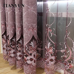 Tenda stile turco fornitore della cina europeo <span class=keywords><strong>viola</strong></span> <span class=keywords><strong>tende</strong></span> di lusso oscuranti con annesso mantovana - Product Image 5