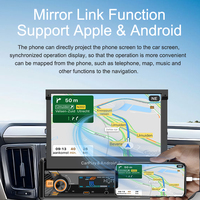 SEMAITU 7 pouces 1 Din Flip écran tactile MP5 lecteur sans fil Carplay Android Auto Radio USB pour Bluetooth Placement du tableau de bord