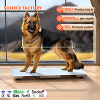 Balance de sol en plastique ABS haute précision 300 kg avec écran LCD, fonctionnement automatique (marche/arrêt) et alerte de batterie faible, balance pour animaux de compagnie blanche