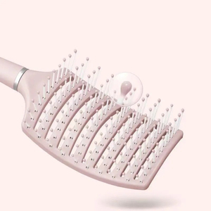 Modern Square Shape Plastic Handle Nylon <b>Bristles</b> Nondisposable Waterproof Professional Massage Hairbrush Boxed Set Salon - Product Image 4
