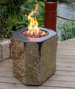 <span class=keywords><strong>Pierre</strong></span> <span class=keywords><strong>de</strong></span> <span class=keywords><strong>lave</strong></span> en basalte naturel Fire Pit poli pour jardin extérieur Yard - Product Image 4
