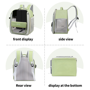 Large Capacity Portable <b>Cat</b> <b>Backpack</b> with Zipper Closure Breathable Hot Selling Pet Carrier Bag Custom Color Logo Foldable - Product Image 3