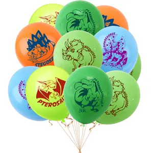 12 Zoll Dinosaurier drucken Latex Ballon Tiere Thema Party Dekoration Geburtstags feier Luftballons Set