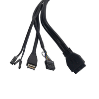 Cable de Panel frontal USB 3,0 para ordenador, placa de circuito PCB, salida de entrada de Audio, Cable de extensión, doble USB 3,1