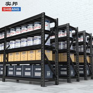 Support de stockage d'entrepôt industriel de 400kg avec étagère en métal rivet sans boulon à longue portée à 4 couches pour usage industriel - Product Image 1