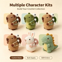 Kit de crochet pour débutants, pendentif animal capybara, poupée en fil fait main, kit de démarrage amigurumi