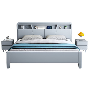 Letto Matrimoniale Moderno di Lusso in Rovere con Struttura Solida Intagliata a Mano e Contenitore, Ideale per Camere da Letto e Ambienti Domestici - Product Image 6