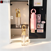 Conteneur vide pour gloss à lèvres de 4 ml, bouchon à vis en plastique, tube de gloss à lèvres rose rouge personnalisable, flacon d'huile à lèvres, logo personnalisé