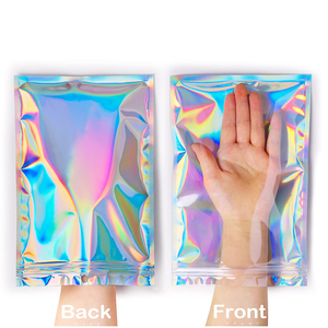 Tùy chỉnh Yin và Yang túi in Holographic + Trong Suốt Mylar Túi Ziplock Nắp kéo phân hủy sinh học bao bì túi nhựa - Product Image 3