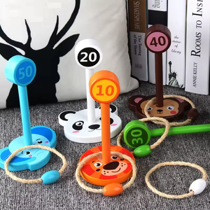 Giocattoli sportivi per interni con animali da cartone animato gioco circolare Set di giocattoli interattivi genitore-bambino gioco di lancio di animali in legno per regali per bambini - Product Image 4