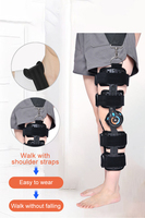 Attelle de genou orthopédique articulée réglable du fabricant, stabilisateur pour fracture, arthrite, blessure de l'articulation du genou, soutien de la jambe, attelle de fixation
