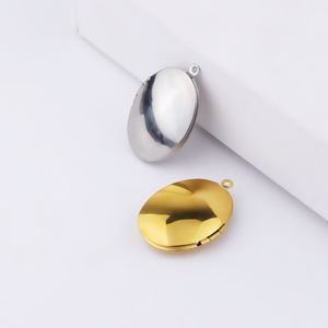 Оптовая Продажа Классический стиль овальной формы фото медальон ожерелье кулон детское ожерелье из нержавеющей стали - Product Image 2