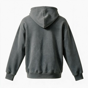 Sweat-shirt à capuche zippé doublé polaire vintage pour homme – Personnalisable en gros – Style décontracté - Product Image 2