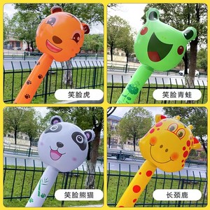 Vente en gros de jouets gonflables en PVC avec dessin animé, girafe et <span class=keywords><strong>lapin</strong></span>, longs animaux sautants pour enfants, prix spécial pour offrir en cadeau - Product Image 3