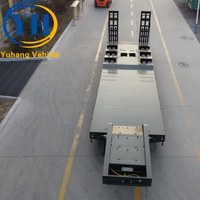 Sıcak satış 3/4 aks 40 ayak 80 Ton düşük dorse konteyner yarı römork kaz boynu dorse yarı römork