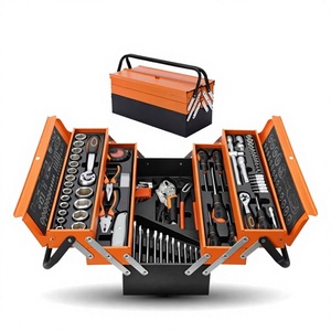 Clé à cliquet 1/2 pouce en acier au chrome-vanadium, tête réglable à dégagement rapide, ensemble d'outils de réparation automobile, 85 pièces - Product Image 1