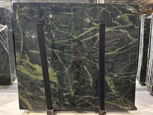 Cucina di lusso cascata isola antibatterico verde smeraldo palazzo lastre - Product Image 3