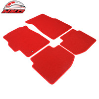 Tapis de sol pour Honda Civic 96-00, tapis de voiture avant et arrière en velours rouge, 4 pièces