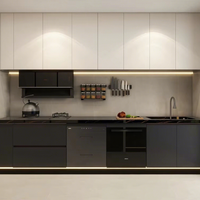 Cuisine intelligente Aige au design moderne personnalisé, armoires de cuisine électriques automatiques avec îlot relevable