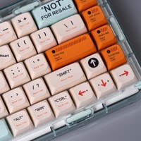 Keycap en PBT à sublimation thermique cinq faces, profil XDA, thème Crème Plastique, pour clavier mécanique