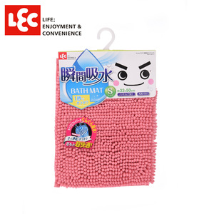 Tapis de bain LEC 40x60cm absorbant et antidérapant pour la salle de bain à domicile, rectangulaire, couleur unie, style minimaliste, lavable à l'eau - Product Image 3