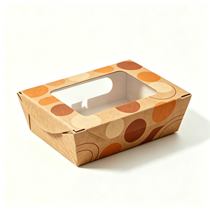 Scatole Monouso in Carta Kraft con Finestra per Cibo da Asporto, Pollo Fritto, Hamburger, <span class=keywords><strong>Pasticceria</strong></span>, Catering, Consegna <span class=keywords><strong>a</strong></span> <span class=keywords><strong>Domicilio</strong></span>, Confezioni per Asporto - Product Image 6