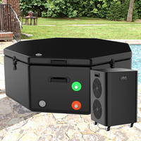 ICEMEND 1 hp Refroidisseur d'eau Baignoire à glace Octogone Piscine froide autoportante avec système de refroidissement Refroidisseur à froid pour athlètes