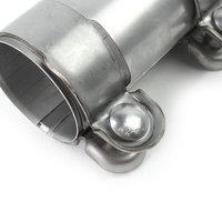 Colliers de serrage pour tuyaux d'échappement 60 mm double face en acier inoxydable, connecteurs de colliers de serrage pour échappement, usine OEM, fournisseurs chinois