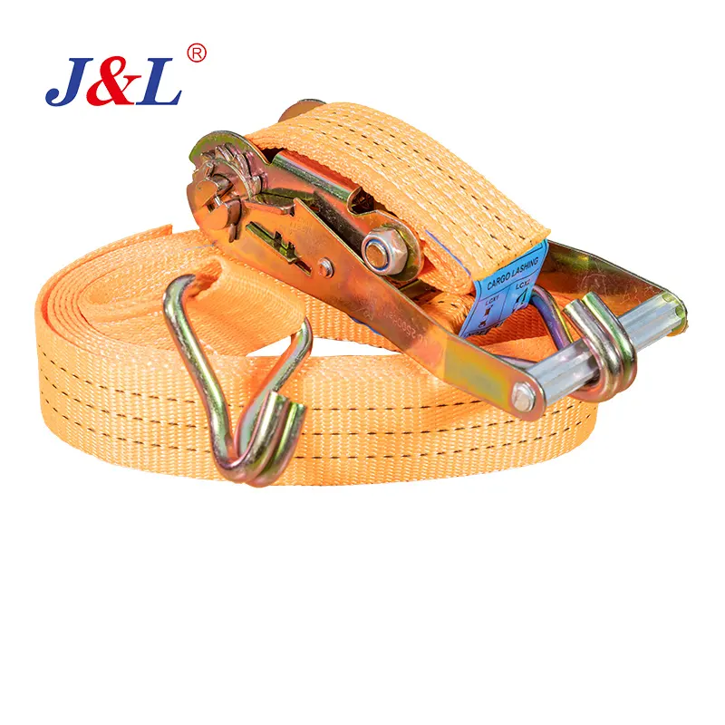Julisling 5T 5m מטען מצליף חגורת בטיחות גורם 5:1 6:1 פלסטיק ratchet רצועה עם עניבת מחגר למטה