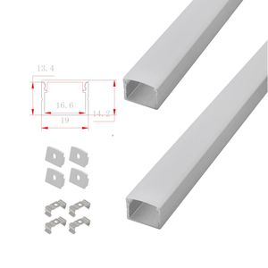 3.3FT/1M canale a LED in alluminio a forma di <span class=keywords><strong>U</strong></span> 19*13mm canale diffusore a strisce LED argento con copertura bianco latte Alu striscia profilo Led - Product Image 4