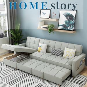 Sofá cama multifuncional pequeña sala de estar almacenamiento doble esquina concubina sentado y durmiendo doble uso plegable - Product Image 6