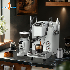 Cafetera Comercial de Acero Inoxidable, Máquina de Café Espresso Semiautomática para Tienda - Product Image 4