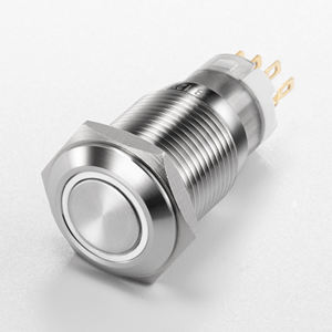 Interrupteur à bouton-poussoir pour commande d'alimentation, mécanisme de verrouillage, 24V 5A, application dans un boîtier métallique - Product Image 1