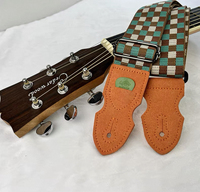 Sangle de guitare personnalisée unisexe universelle légère en polyester + PU, style ethnique classique de luxe, durable