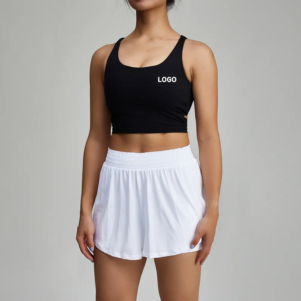 Luckpanther Yoga indossa abbigliamento sportivo sportivo da palestra costruito In Skort da Tennis corto e reggiseno sportivo Set di Skorts 2 pezzi