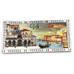 Italie <span class=keywords><strong>Venizia</strong></span> conception personnalisée Souvenir aimant de réfrigérateur en caoutchouc Touris divers aimant de réfrigérateur en aluminium gaufré argenté personnalisé - Product Image 1