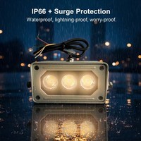 Iluminador de Luz Blanca de 5W con Entrada de 12V CC, Resistente al Agua IP66, Luz Estroboscópica LED de Aluminio para Cámaras de Seguridad CCTV